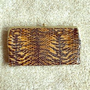 HOBO Lauren clutch wallet in animal print